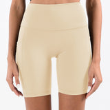 Short cycliste avec poches - Beige