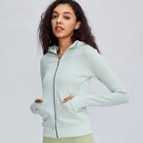 Veste zippée à capuche - Mint