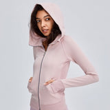 Veste zippée à capuche - Rose