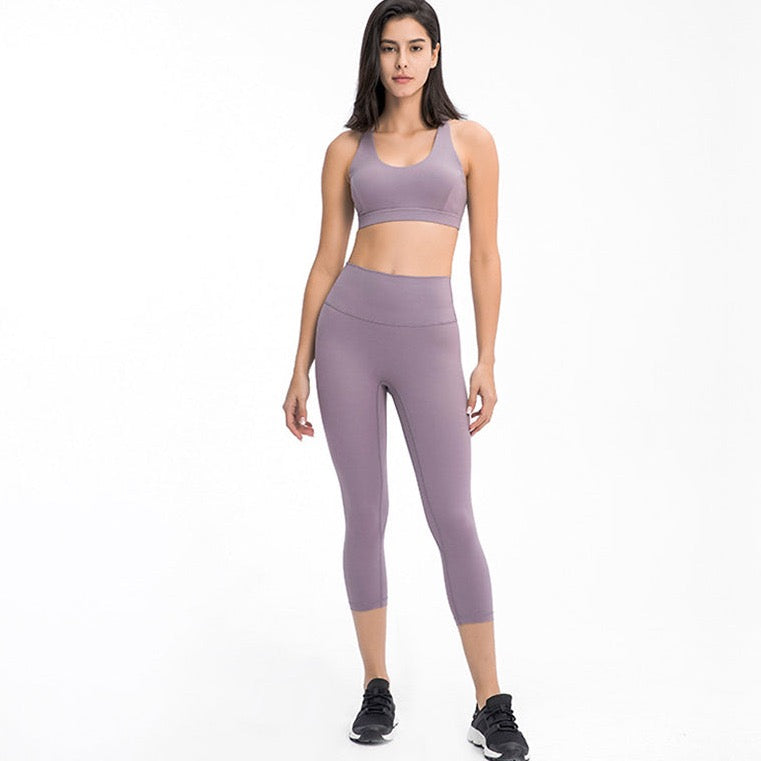 Legging de sport 3/4 - Lilas